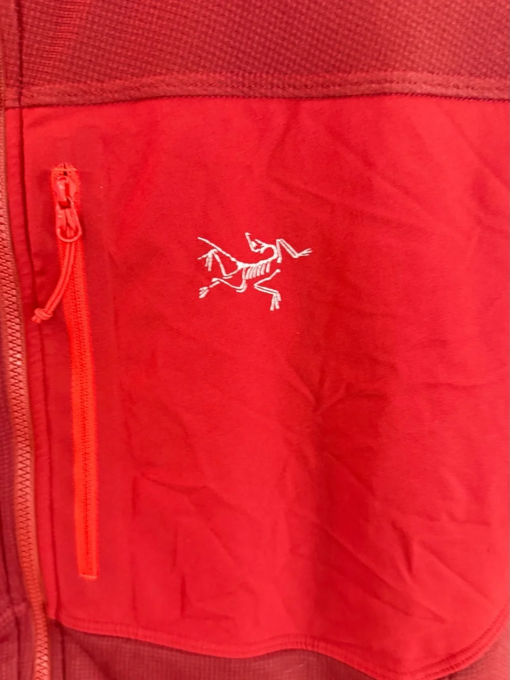 Arc’teryx Fortrez Hoody Men’s Large Red Polartec Fleece Full Zip Hiking Jacket